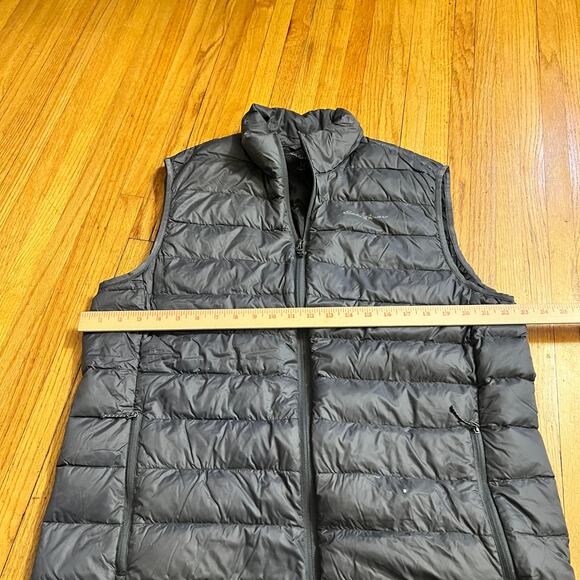 Eddie Bauer Puffer Vest Mens Large Gray Down Jacket ** - Picture 6 of 7